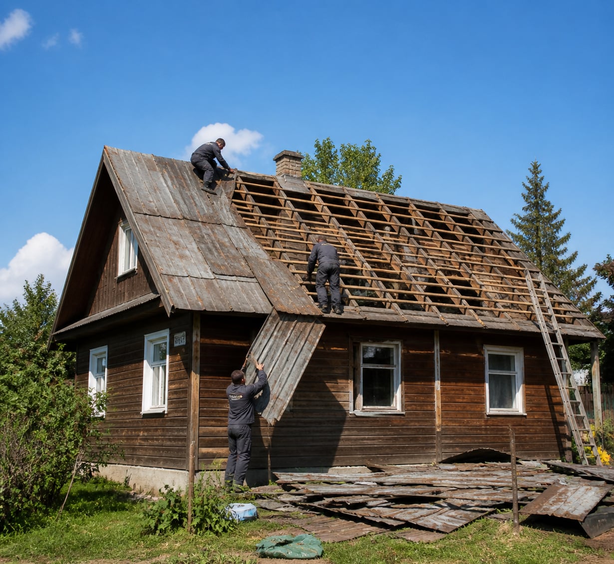 Демонтаж кровли и крыши в Кеми