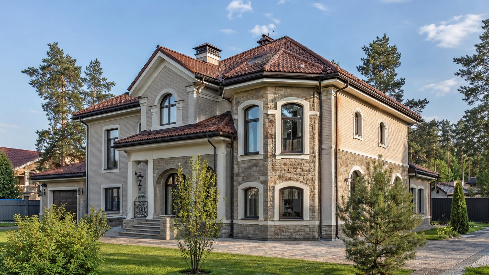 Монтаж натуральной черепицы Braas в Красногорске, 225 м²